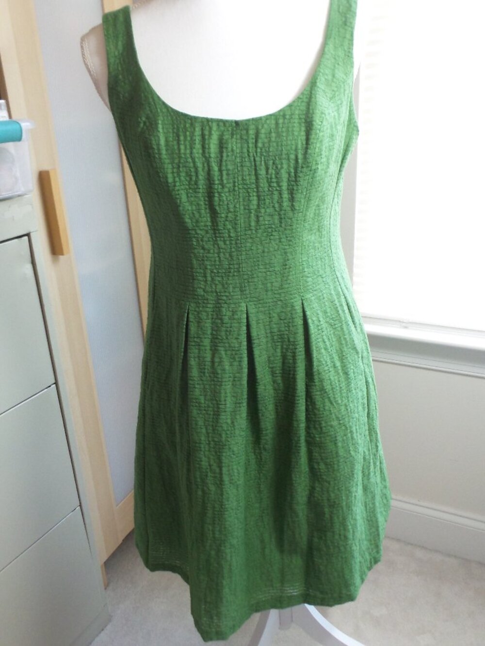Kate Hill Green Textured Mini Dress 10P